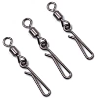 Phad Fishing 100 Piezas Emerillones Rolling y Imperdibles Rápida de Pesca Conector de Pesca en Mar Tamaño 2# 4# 6# 8# 10…